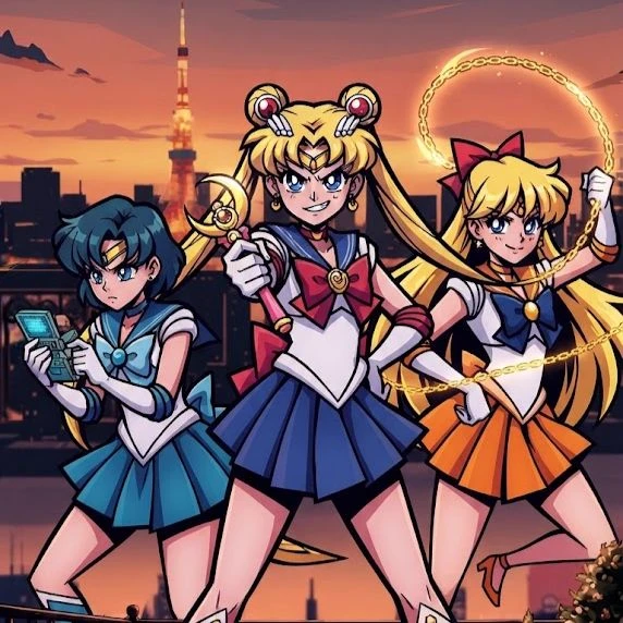 Sailor Moon, Sailor Mercury and Venus. thumbnail