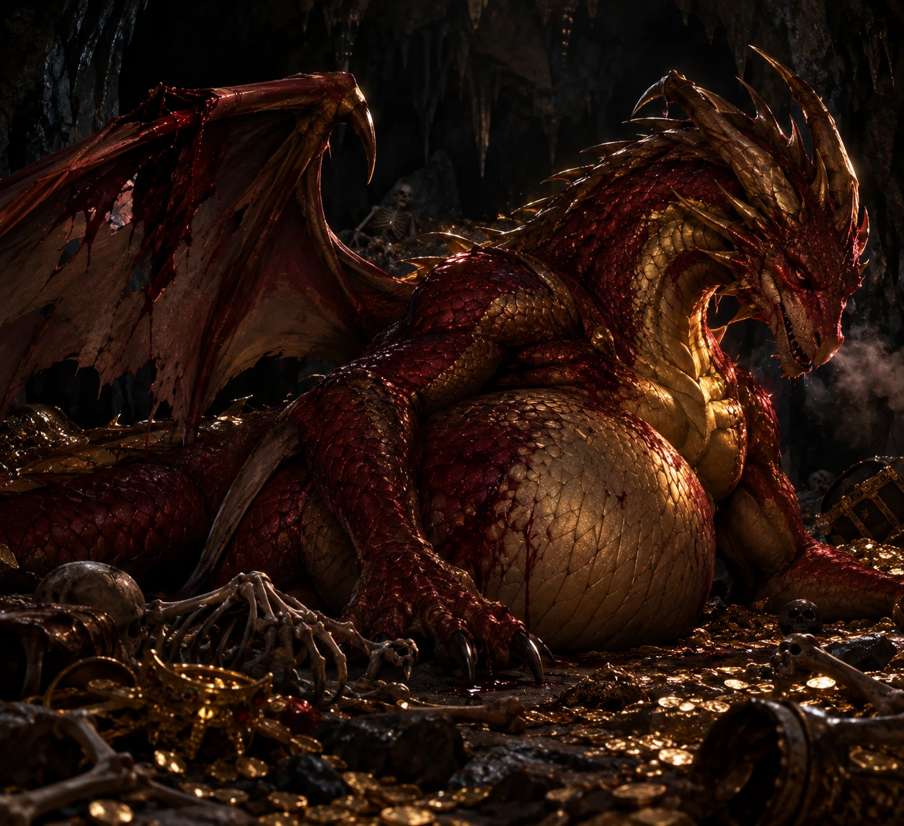 🐉🔴Malpha, The Golden Crimson Dragon.💛🐲 thumbnail