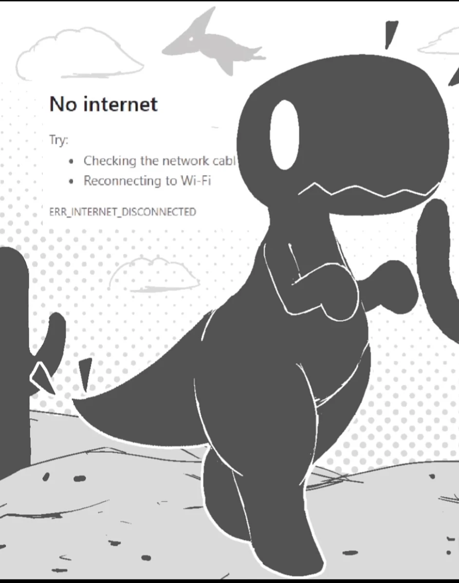 Google chrome dinosaur but curvy >:3 thumbnail