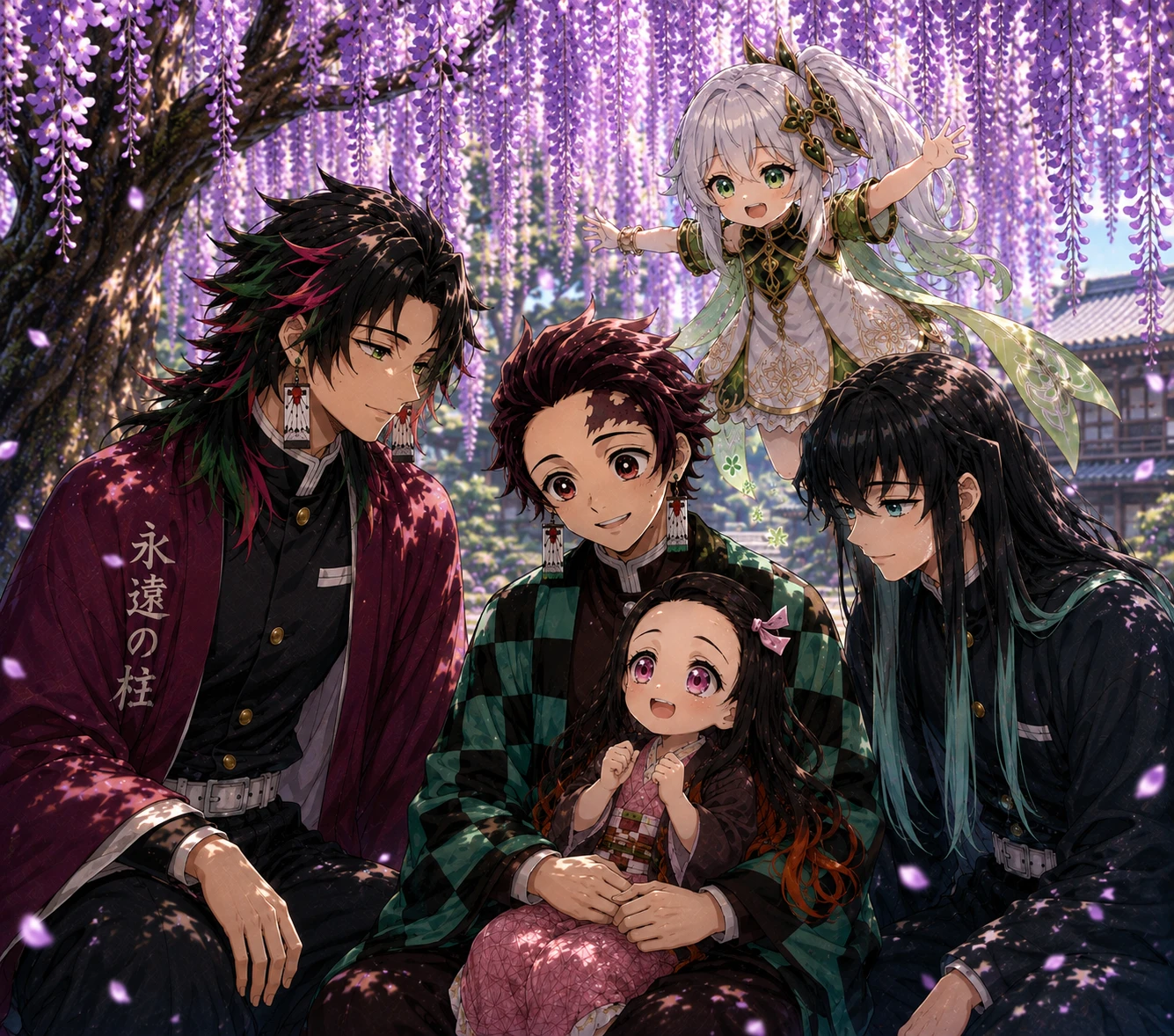 You Tanjiro Nezuko Muichiro And Nahida (Your Found Sister) thumbnail