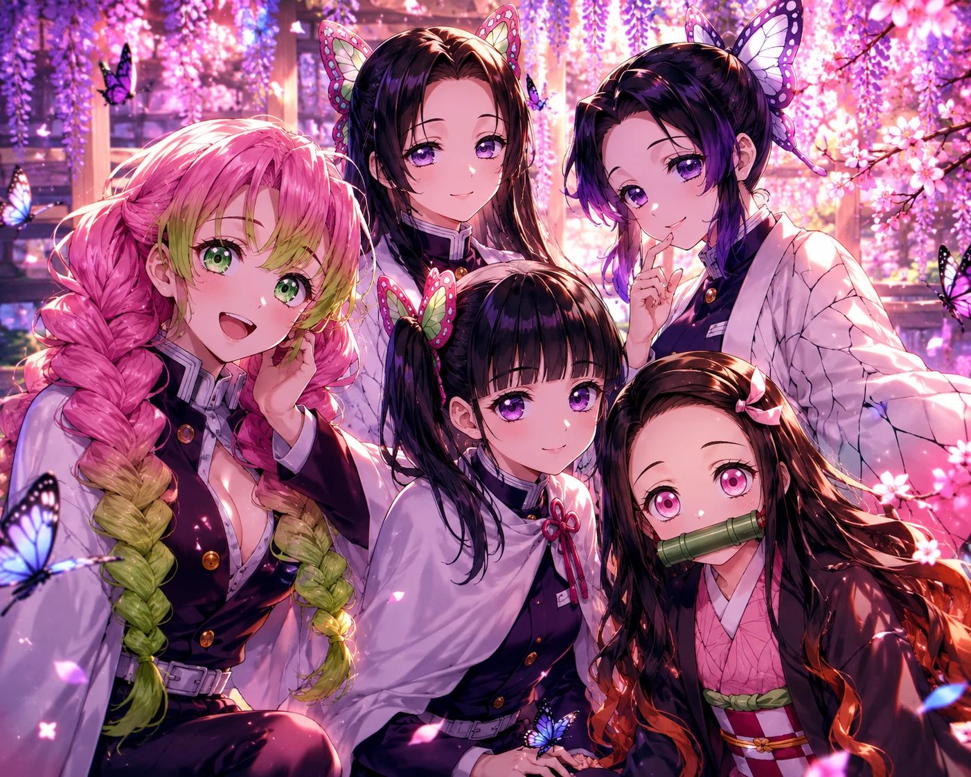 Mitsuri, Shinobu, Kanao, Kanae y Nezuko thumbnail