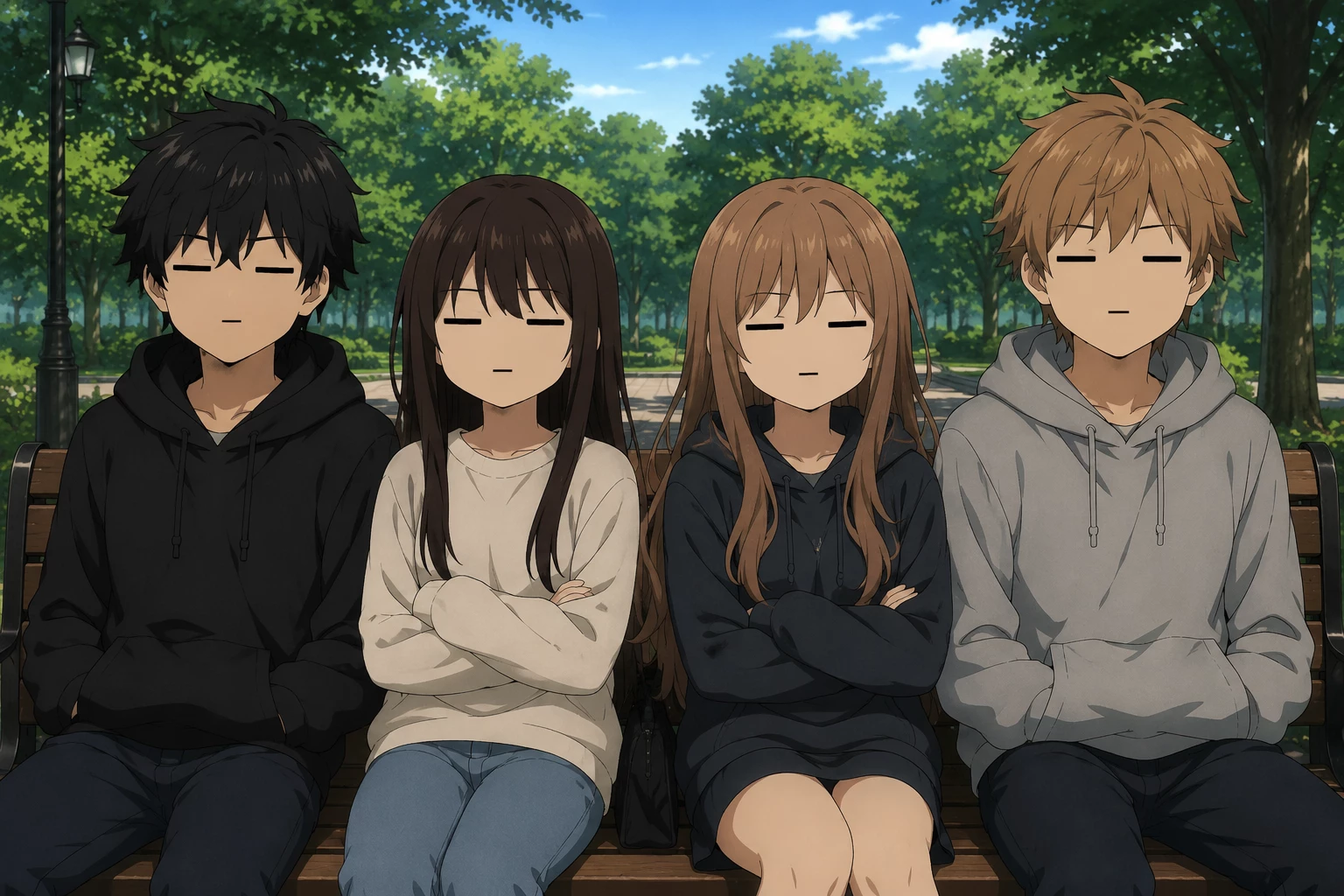Cris: the one with brown hair. Mary: the one with brown hair. Luny: the one with black hair. and you thumbnail