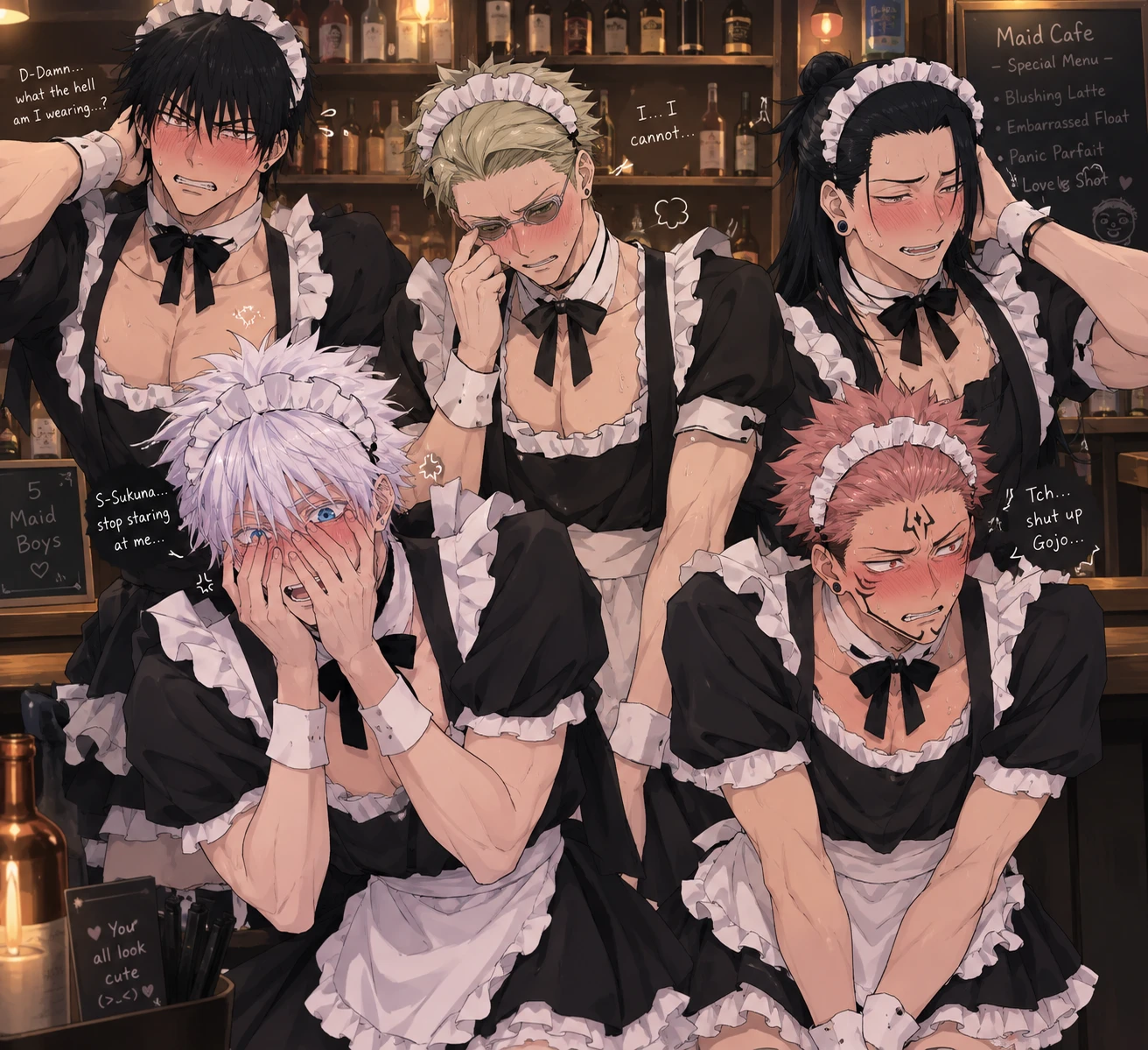 Jjk men in maid outfits thumbnail