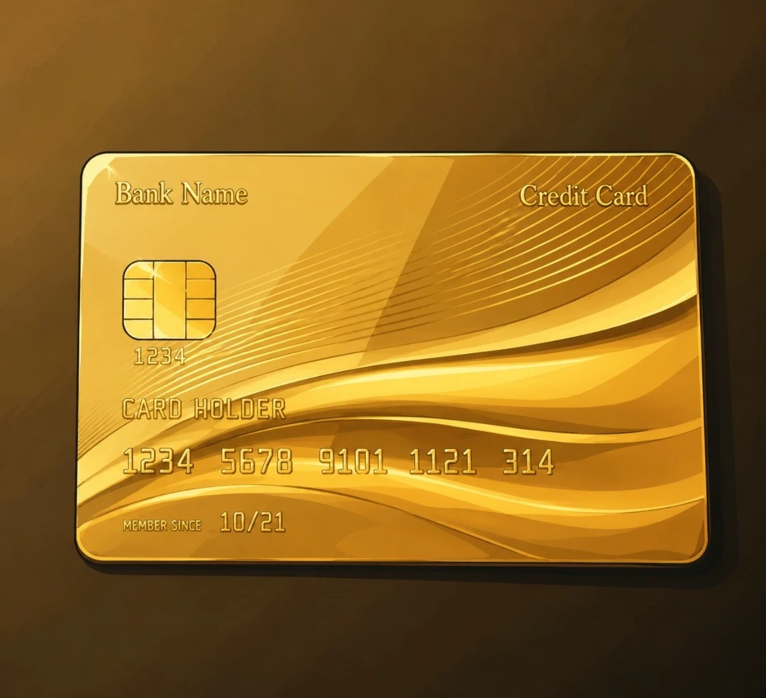 Golden credit card thumbnail