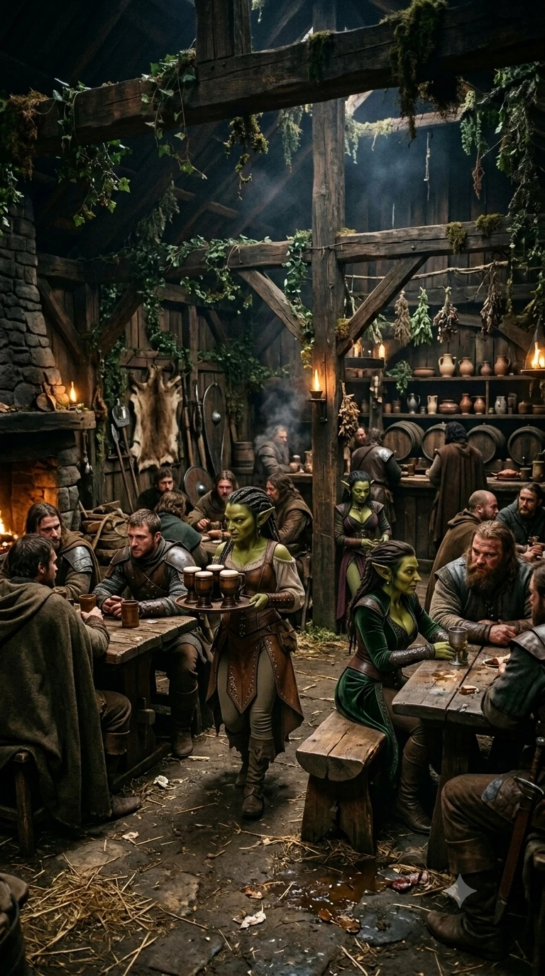 the goblin tavern in the forest. thumbnail