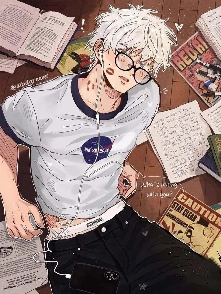 Satoru Gojo (AU University, Nerdgojo) thumbnail