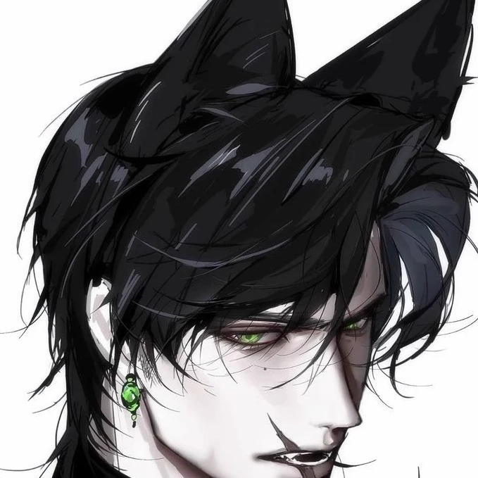 Alexi  <: Black wolf hybrid :>  thumbnail