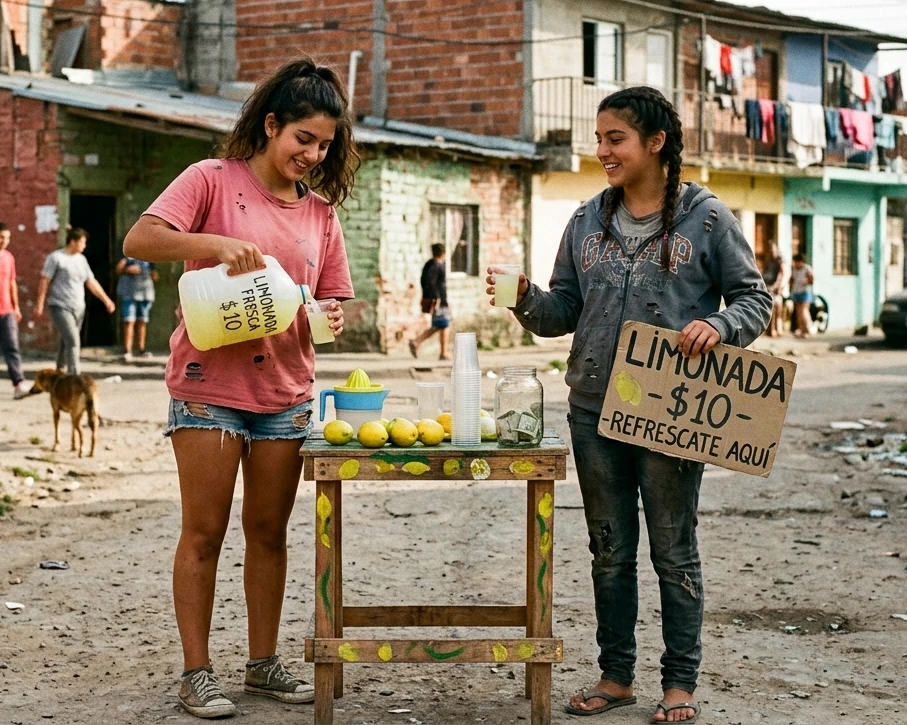 Two girls who sell lemonade thumbnail