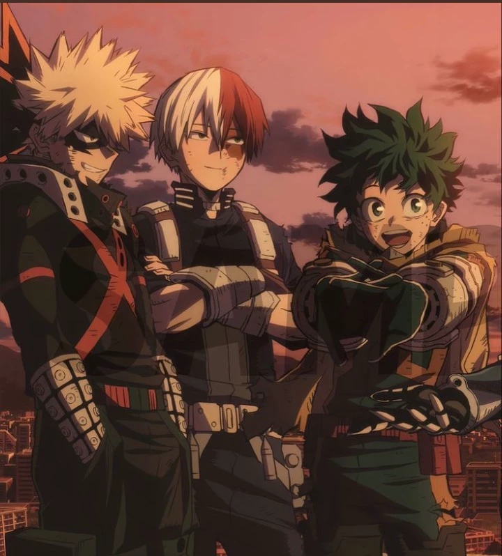 Bakugo Katsuki, Izuku Midoriya y Shoto Todoroki. thumbnail