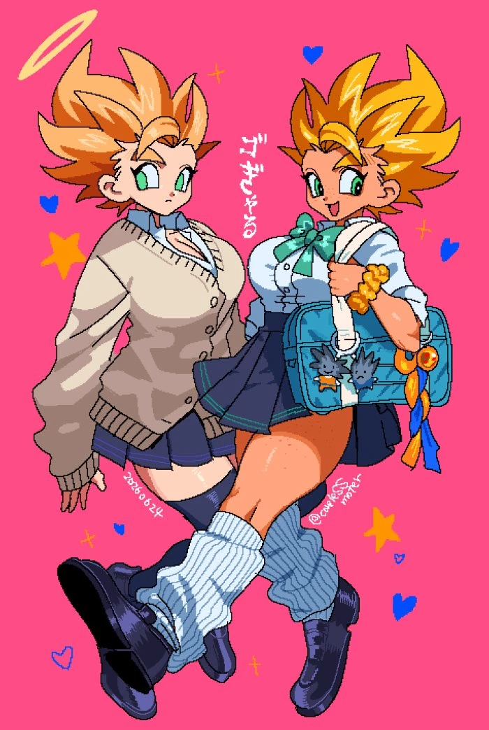 cool two fem gogetas  thumbnail