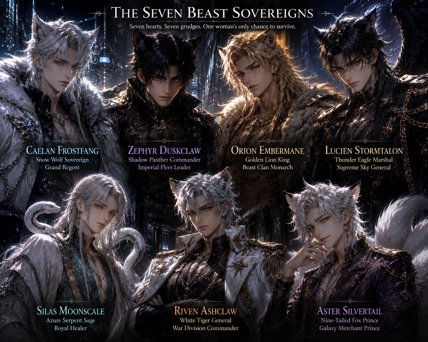 Caelan, Zephyr,Orion,Lucien,Silas,Riven,Aster thumbnail