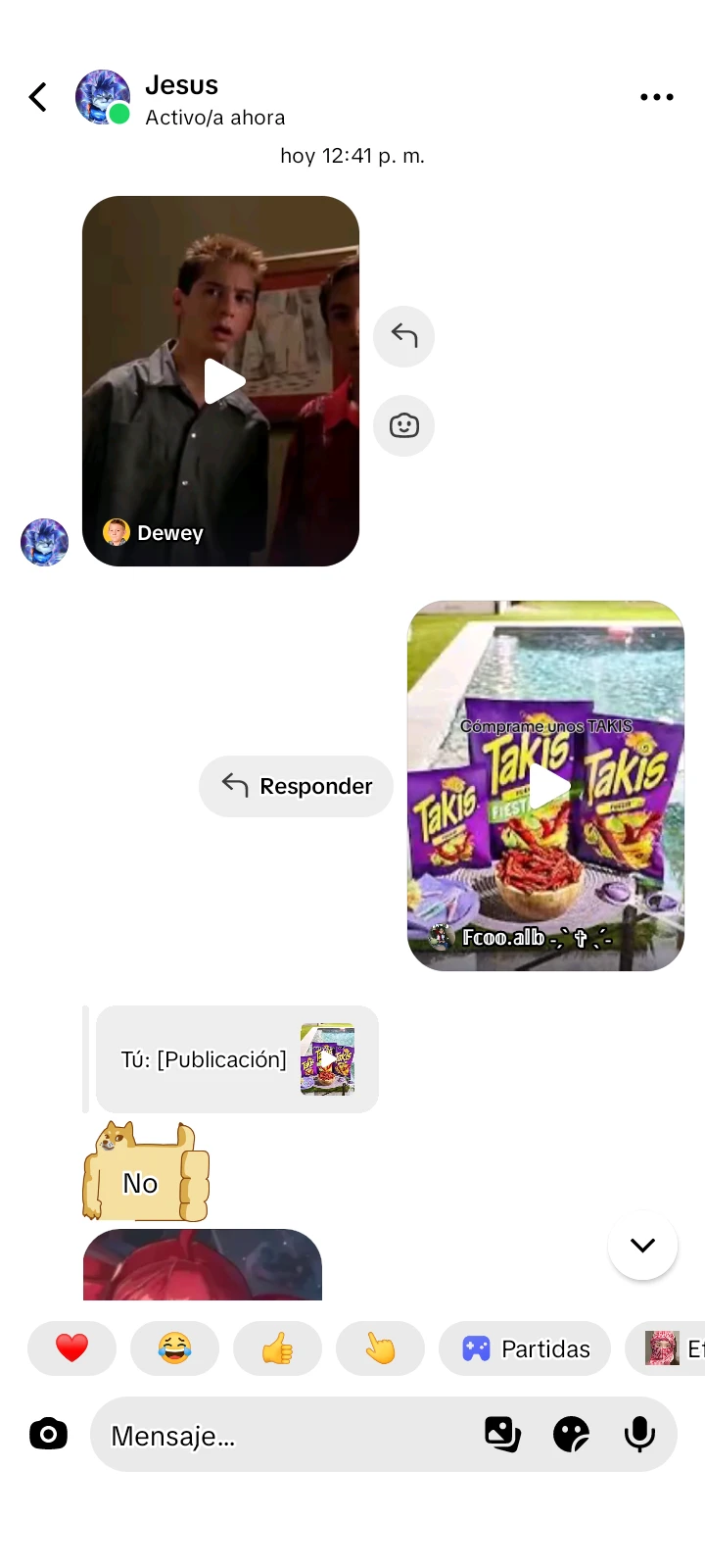 the WhatsApp chat thumbnail