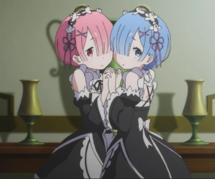 Ram and Rem, twin sisters and their maids thumbnail