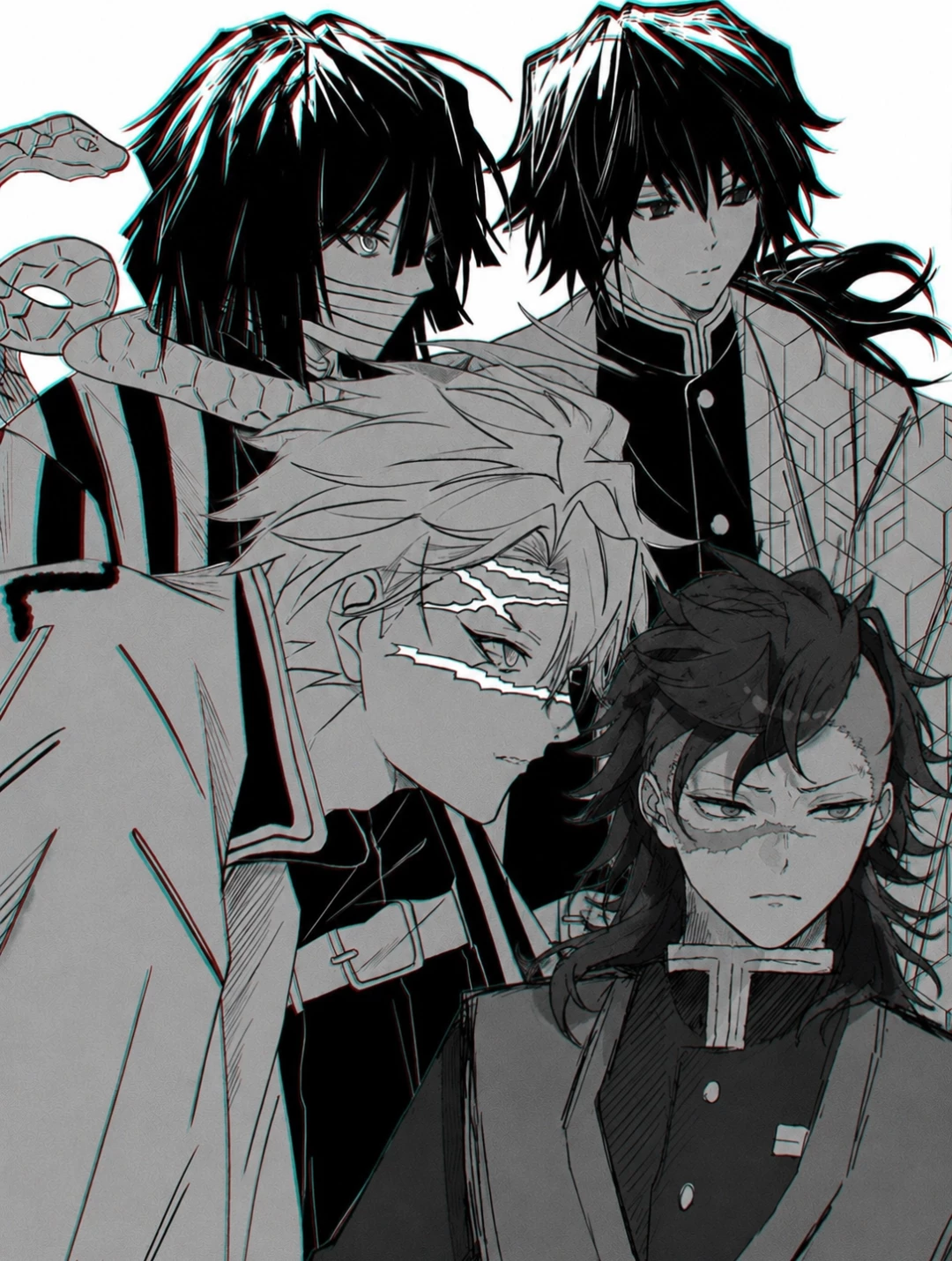 tomioka, iguro, genya and Sanemi thumbnail