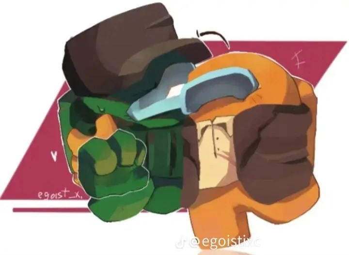Green X Orange/ Among us thumbnail