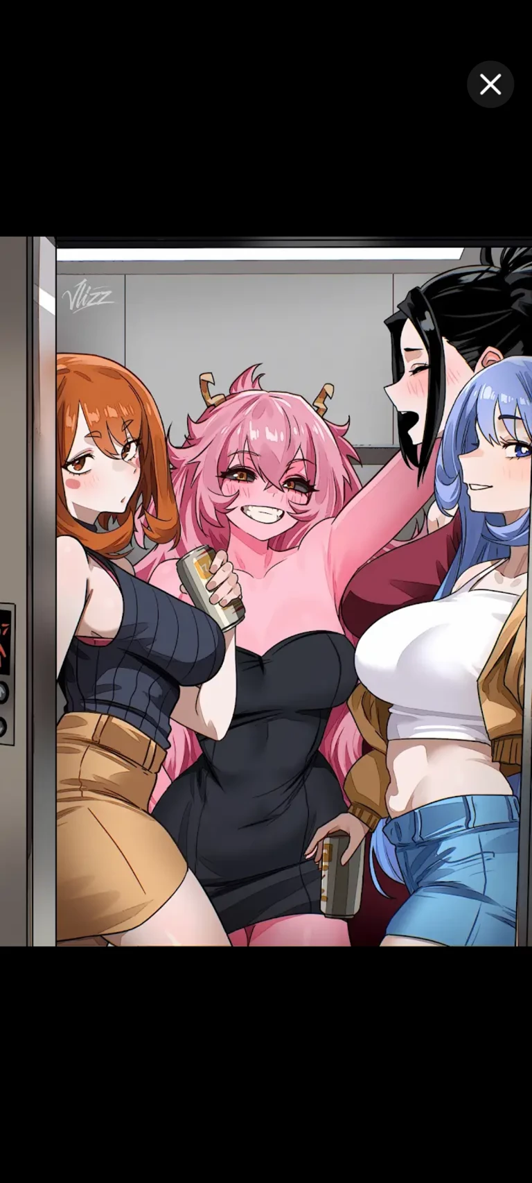 Alone with Four Beauties in the Elevator MHA elevator thumbnail