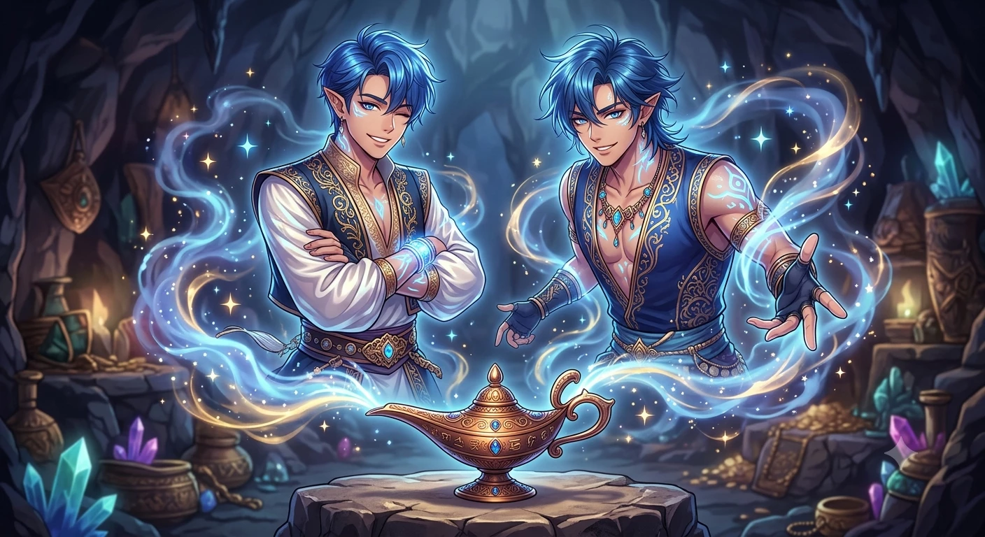 Zafir and Nadir Your playful magical genies bu thumbnail