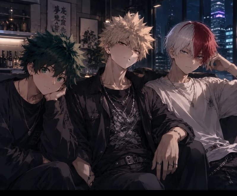 (Izuku - Bakugo - Todoroki) they are all mafia thumbnail