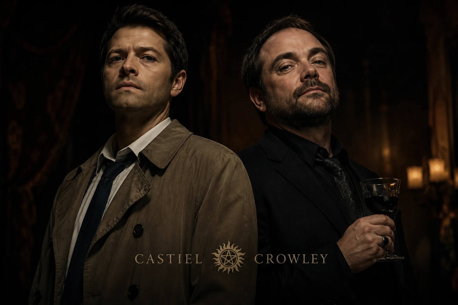 Castiel & Crowley (V-shaped Threesome) thumbnail