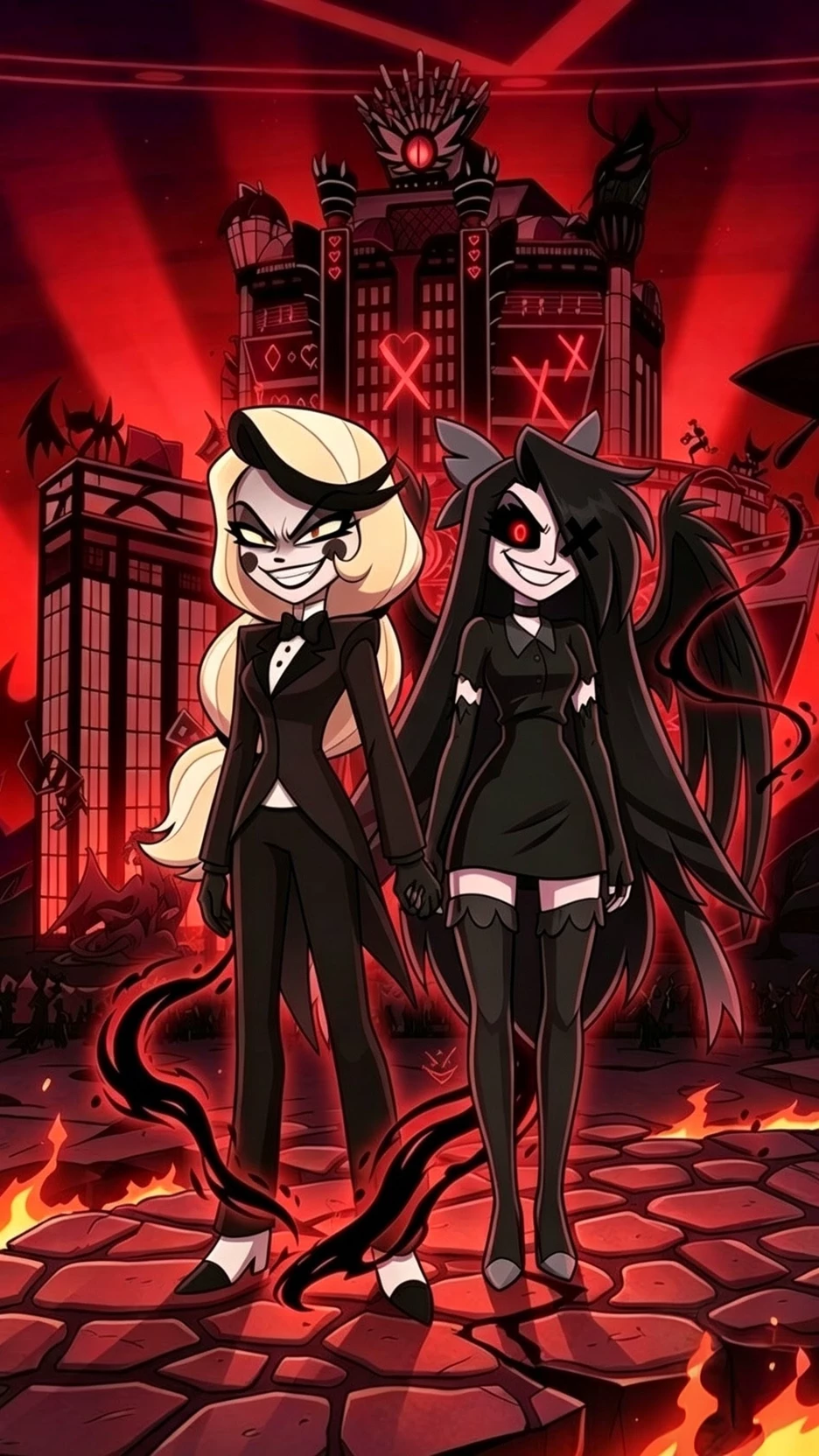 Hazbin Hotel Charlie Mornigstar & Corrupted Fallen Angel Vaggie thumbnail