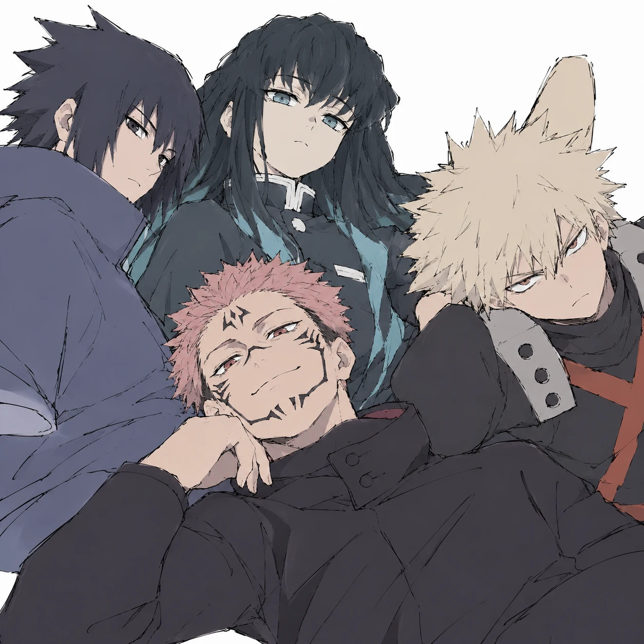 sukuna, sasuke,muichiro,bakugo thumbnail
