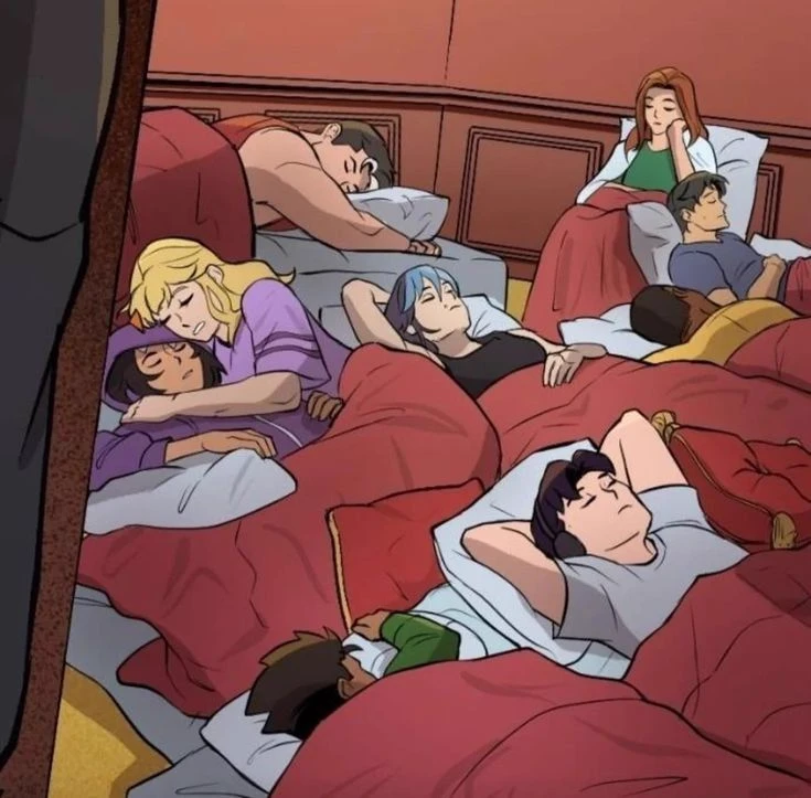  The sleepover goes wrong  (batfamily x young justice x teen titans) thumbnail