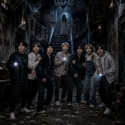 KILLER QUEEN ---- BTS BOYS TRAPPED IN HAUNTED HOUSE  thumbnail