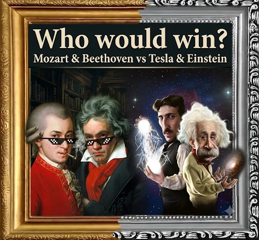 Einstein & Tesla vs Mozart & Beethoven thumbnail