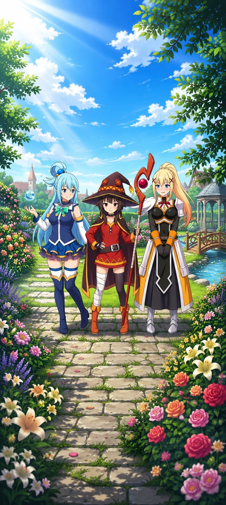 Aqua, Megumin, darkness, thumbnail