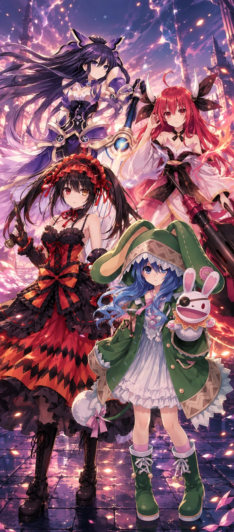 tohka, kurumi, yoshiho, kotori thumbnail