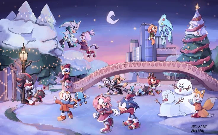 Sonic and his friends \| "A Christmas together to share" thumbnail