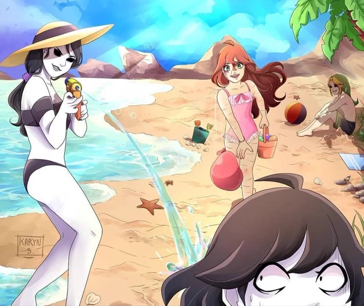 creepypasta on the beach-seeking attention 💜💅 thumbnail