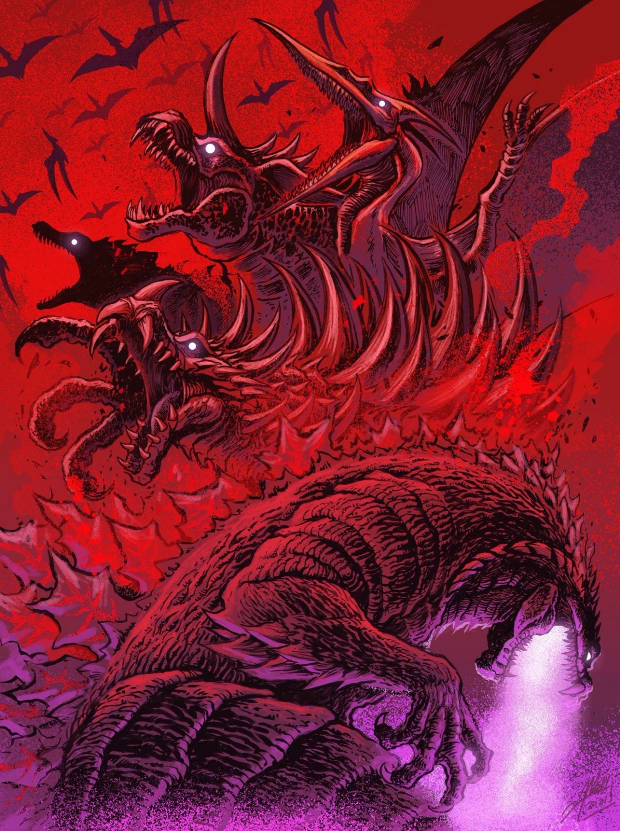 MHA x Godzilla and Ghidorah and King Kong thumbnail