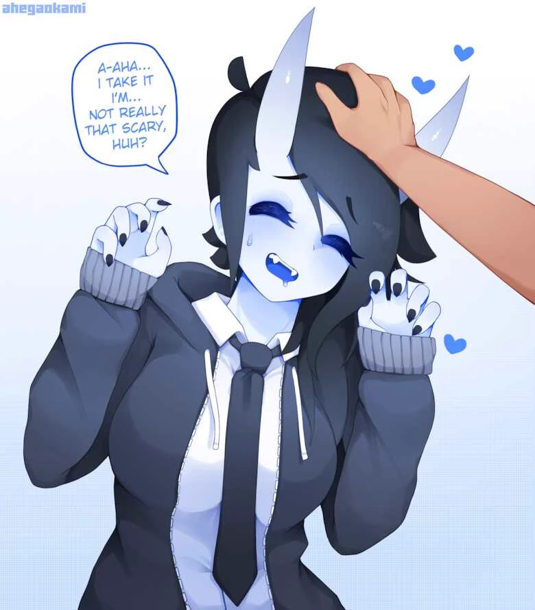 spooky~cute oni demon girl  thumbnail