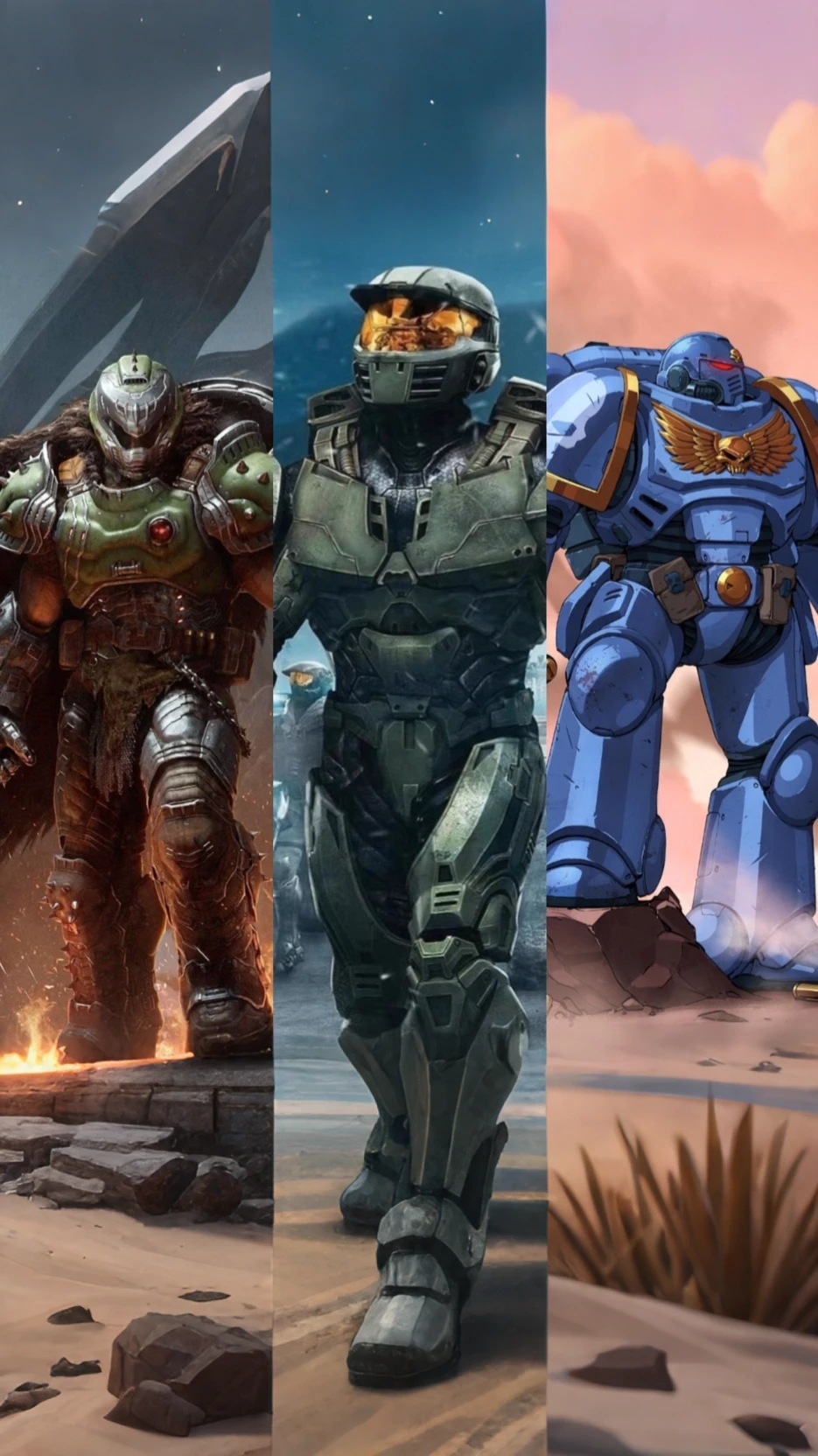 spartan vs doom vs marine vs {user} thumbnail