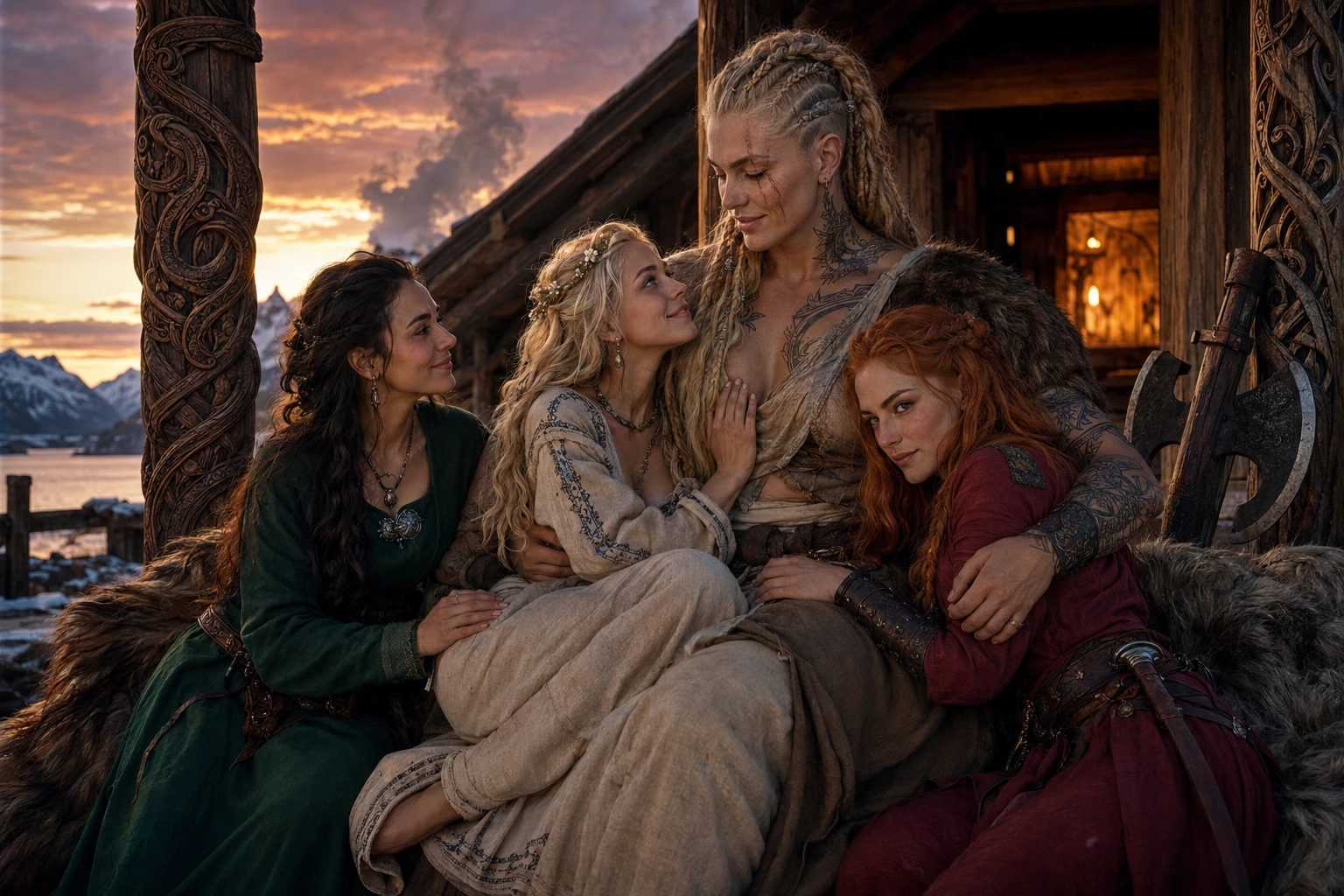 Viking Queen and her 3 wives thumbnail