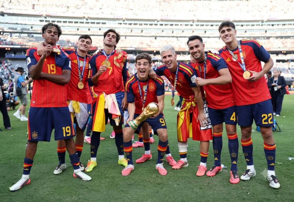 Pedri González, Ferran Torres, Pablo Gavi, Lamine Yamal and Eric García thumbnail