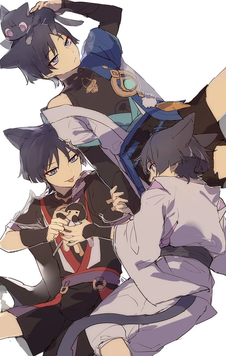 Your Cat Boys (Kunikuzushi, Scaramouche, and Wanderer) thumbnail