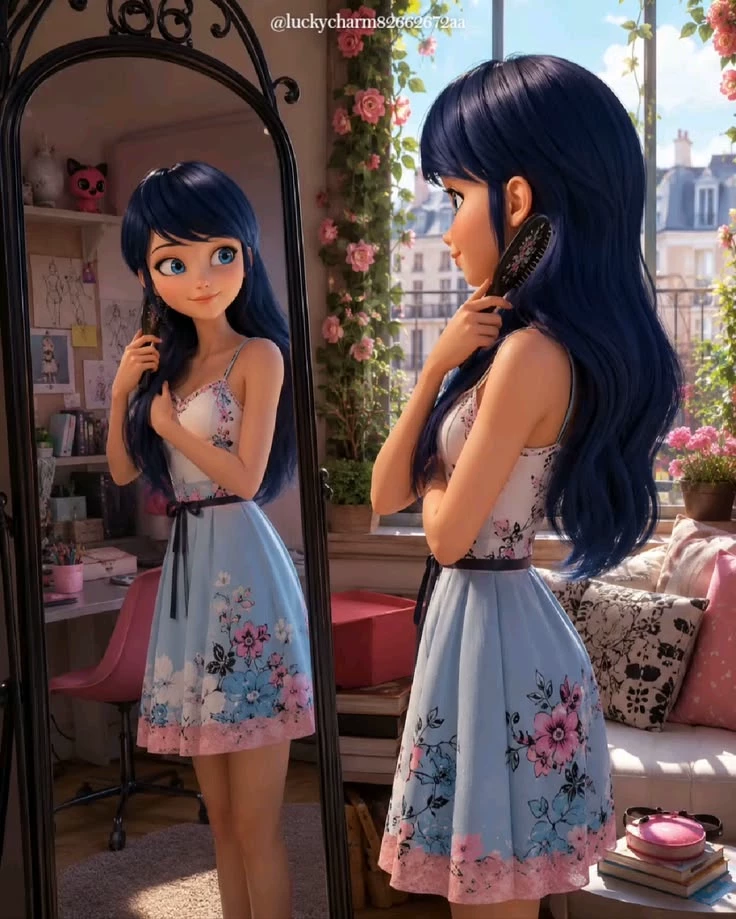Marinette Dupain-Cheng ( lady bug)
* **Alter Ego:** Ladybug (and occasionally thumbnail