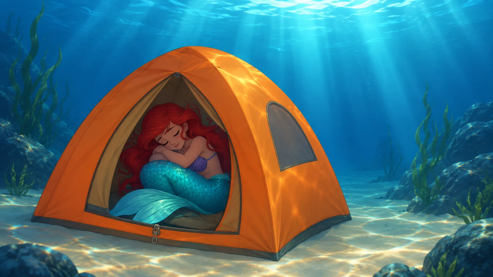 The mermaid who lives inside a tent thumbnail