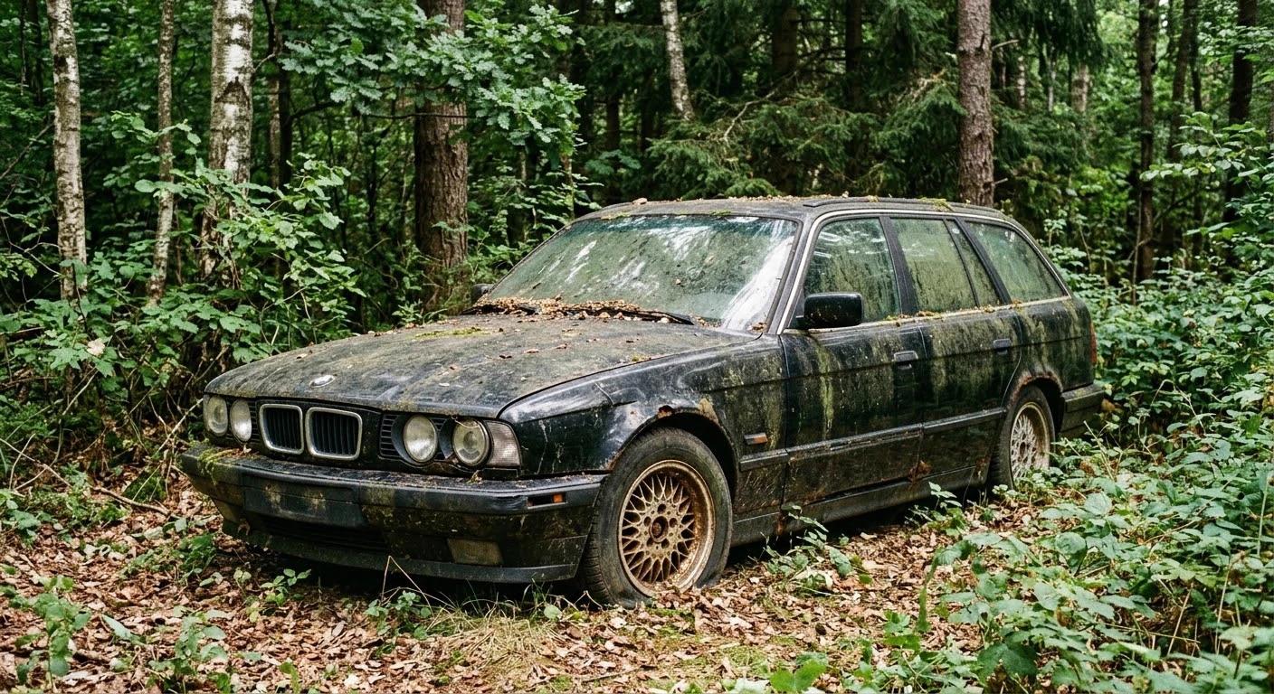 Abandoned BMW E34 thumbnail