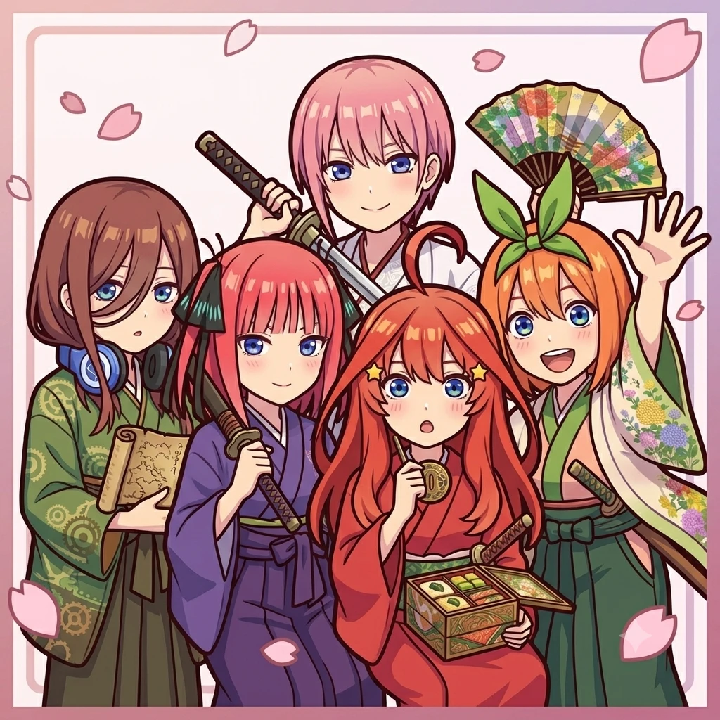 The quintuplets but in Demon Slayer thumbnail