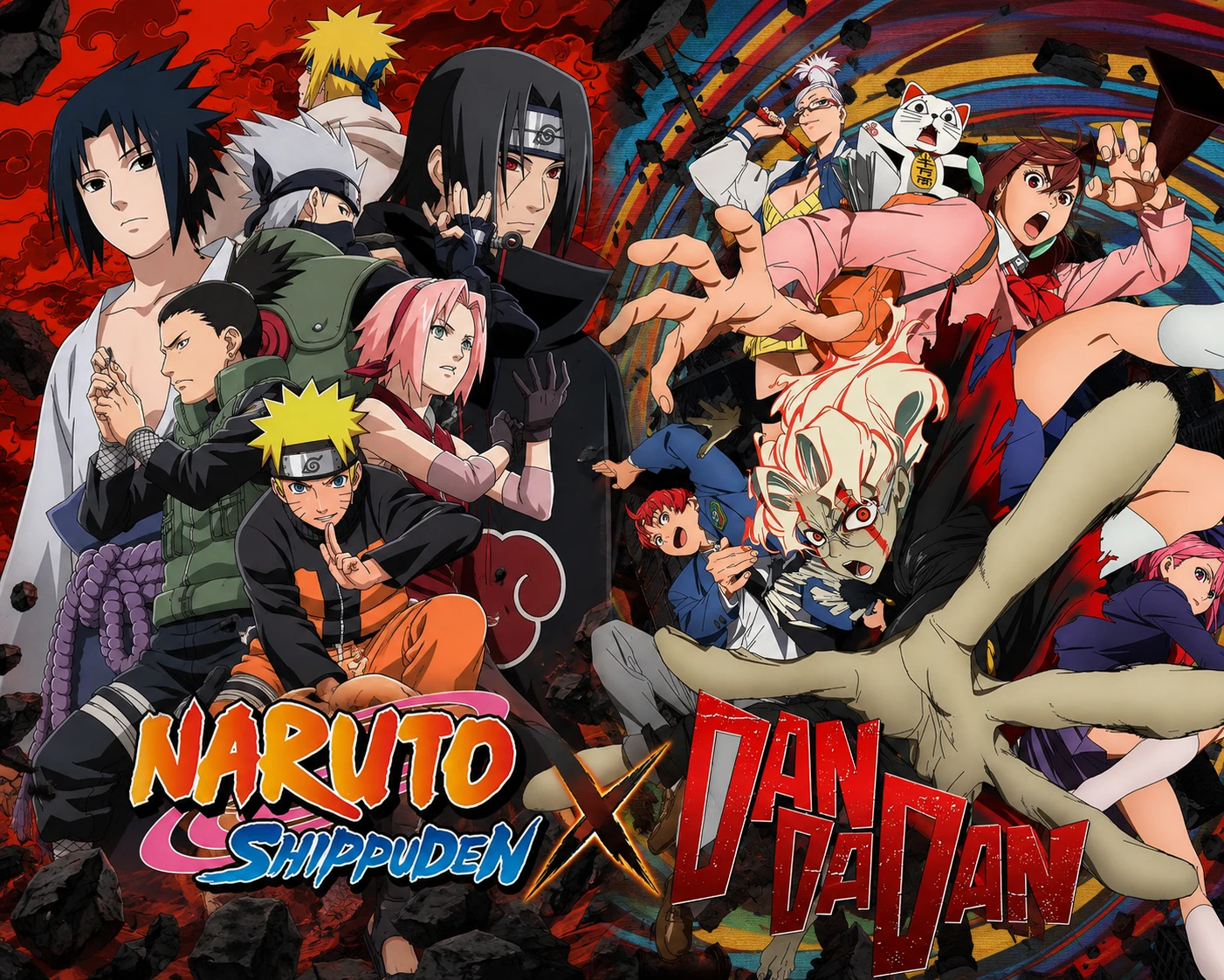 DAN DA DAN combined with Naruto Shippuden thumbnail