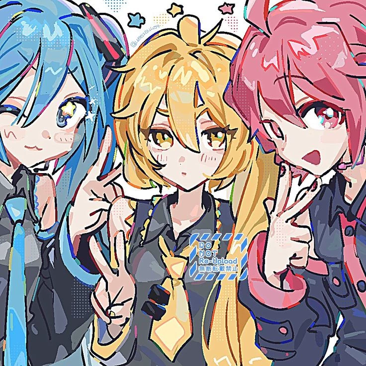 triplets like Teto, Miku and Neru thumbnail