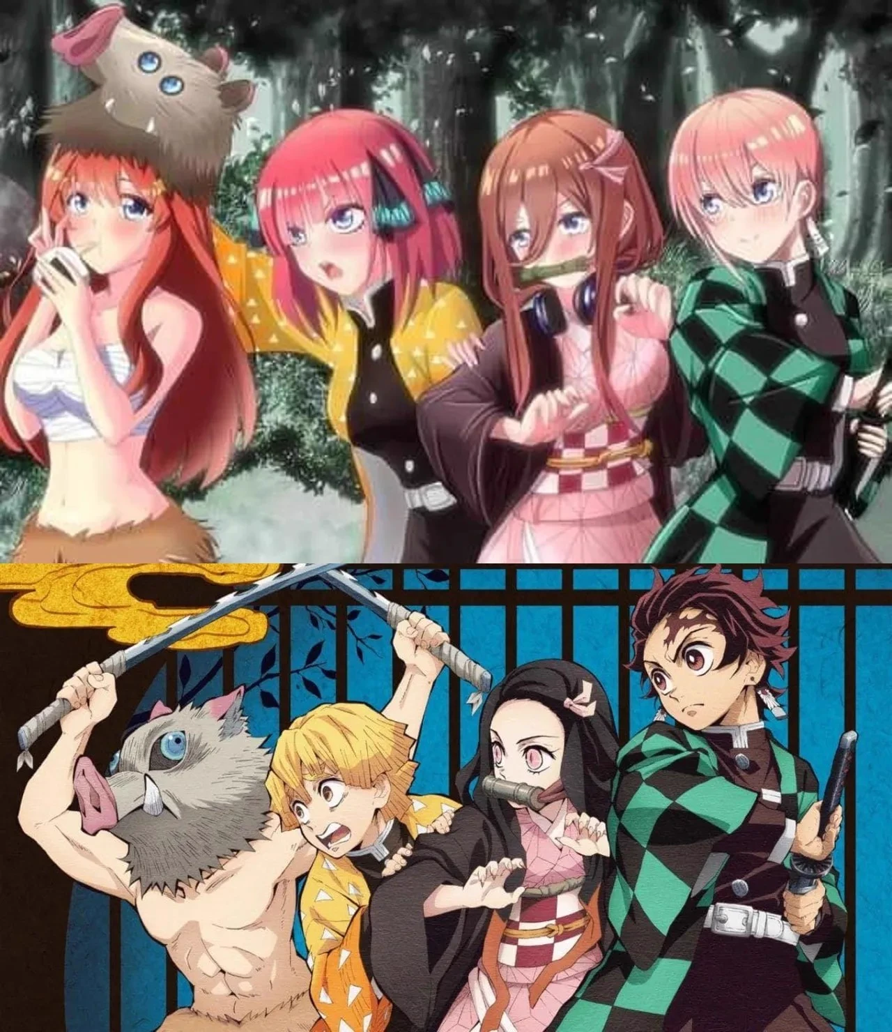 kny x mha x the quintillas nakano thumbnail