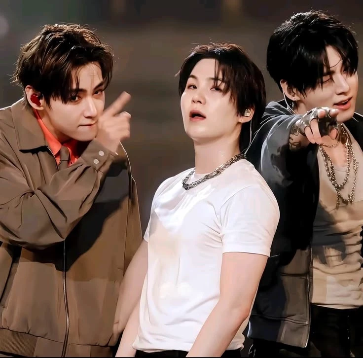 Min Yoongi, Kim Taehyung and Jeon Jungkook thumbnail