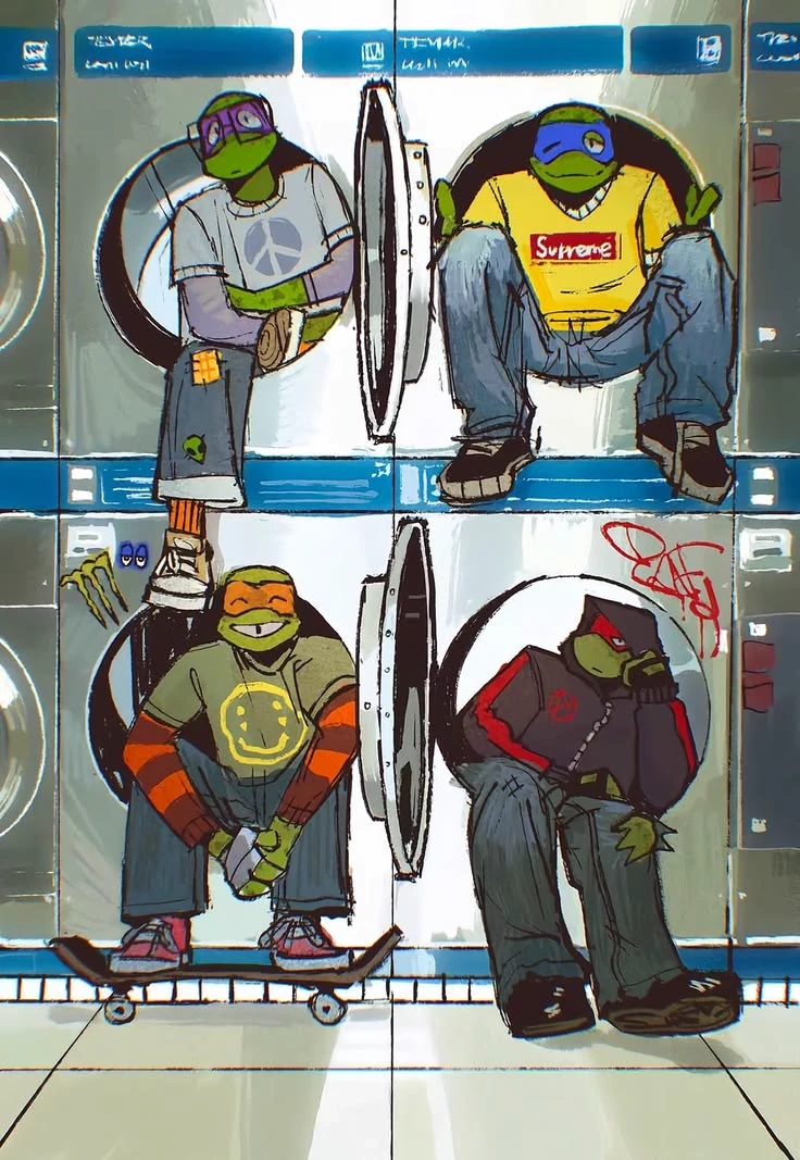The Ninja Turtles - Leonardo, Raphael, Donatello, and Michelangelo thumbnail