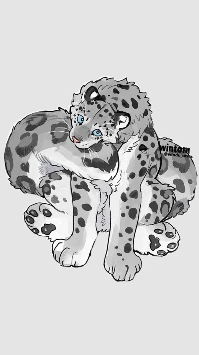 Gray - a snow leopard in love with you?.. thumbnail