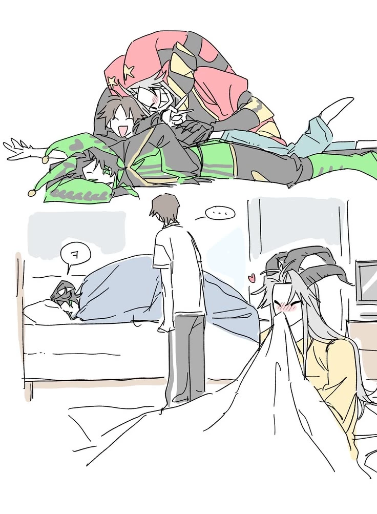 slumber party with Harlequin and Pierrot thumbnail