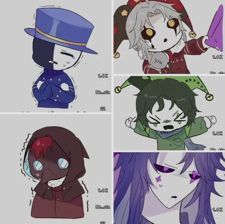 Pierrot, Harlequin, Jester, Ticket Taker, and Doctor thumbnail
